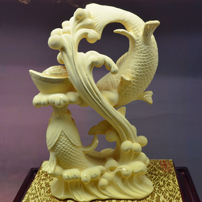 發財魚絨沙金工藝品擺件